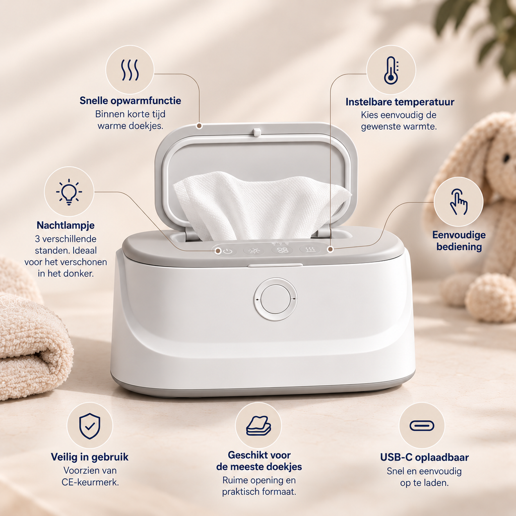 ZYPR. Glow - Warmer voor babydoekjes